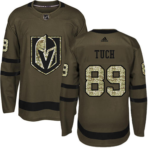 Adidas Golden Knights #89 Alex Tuch Green Salute to Service Stitched NHL Jersey - Click Image to Close